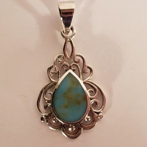 Fashion Trendy Turquoise SS 925 Pendant